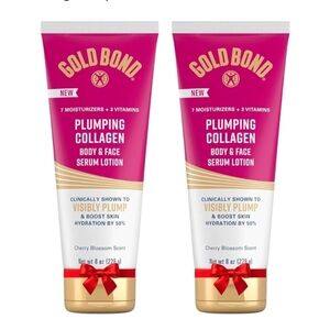 2 Pack Gold Bond Plumping Collagen Body & Face Serum Lotion